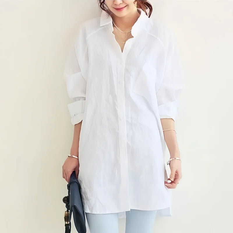 Kimberly Oversized Linen Button Up Shirt