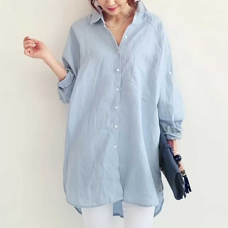 Kimberly Oversized Linen Button Up Shirt