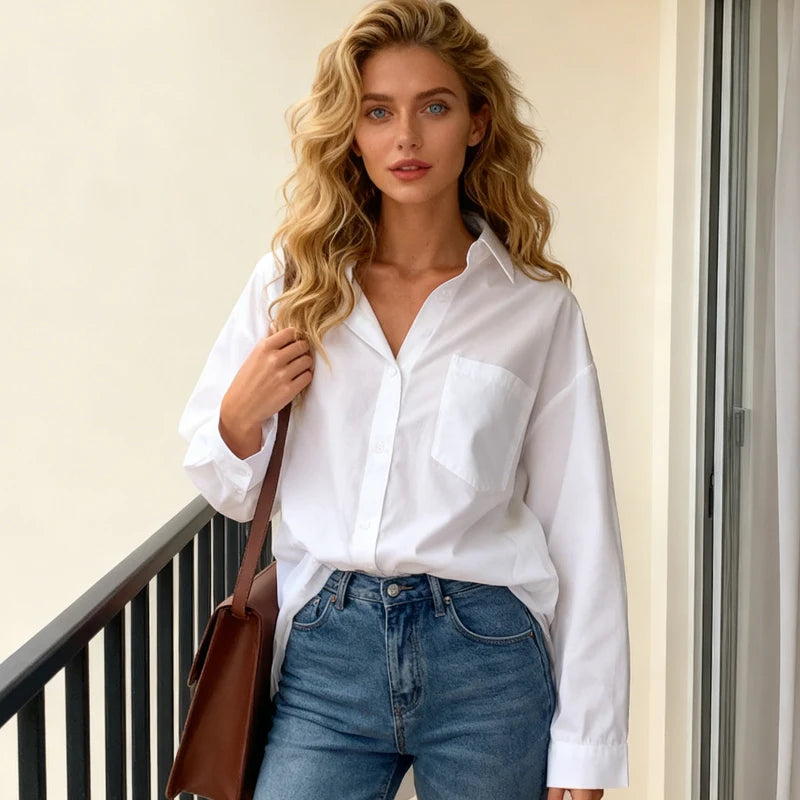 Tamara Long Sleeve Button Up Oversized Shirt