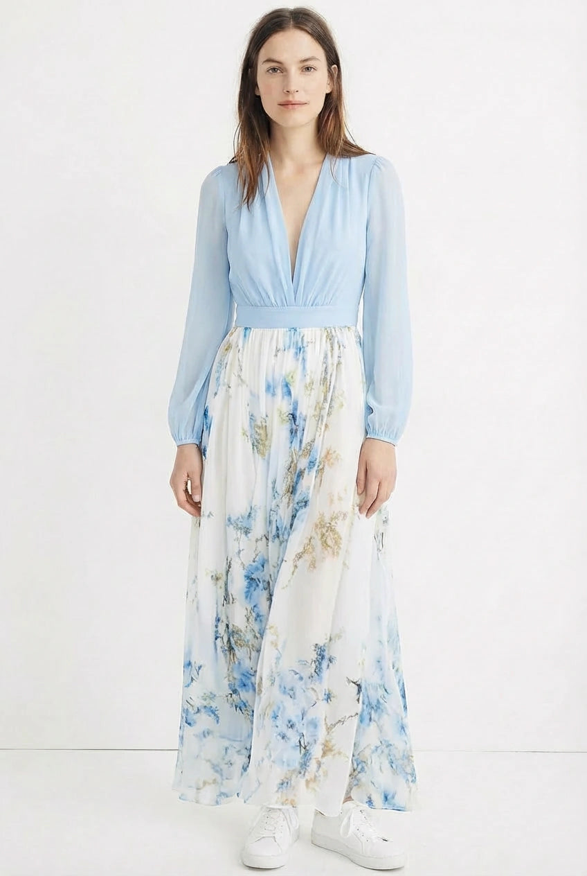 Elise V-Neck Maxi Dress