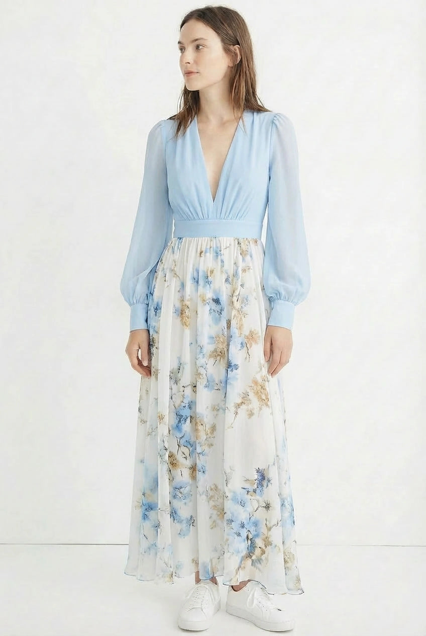 Elise V-Neck Maxi Dress