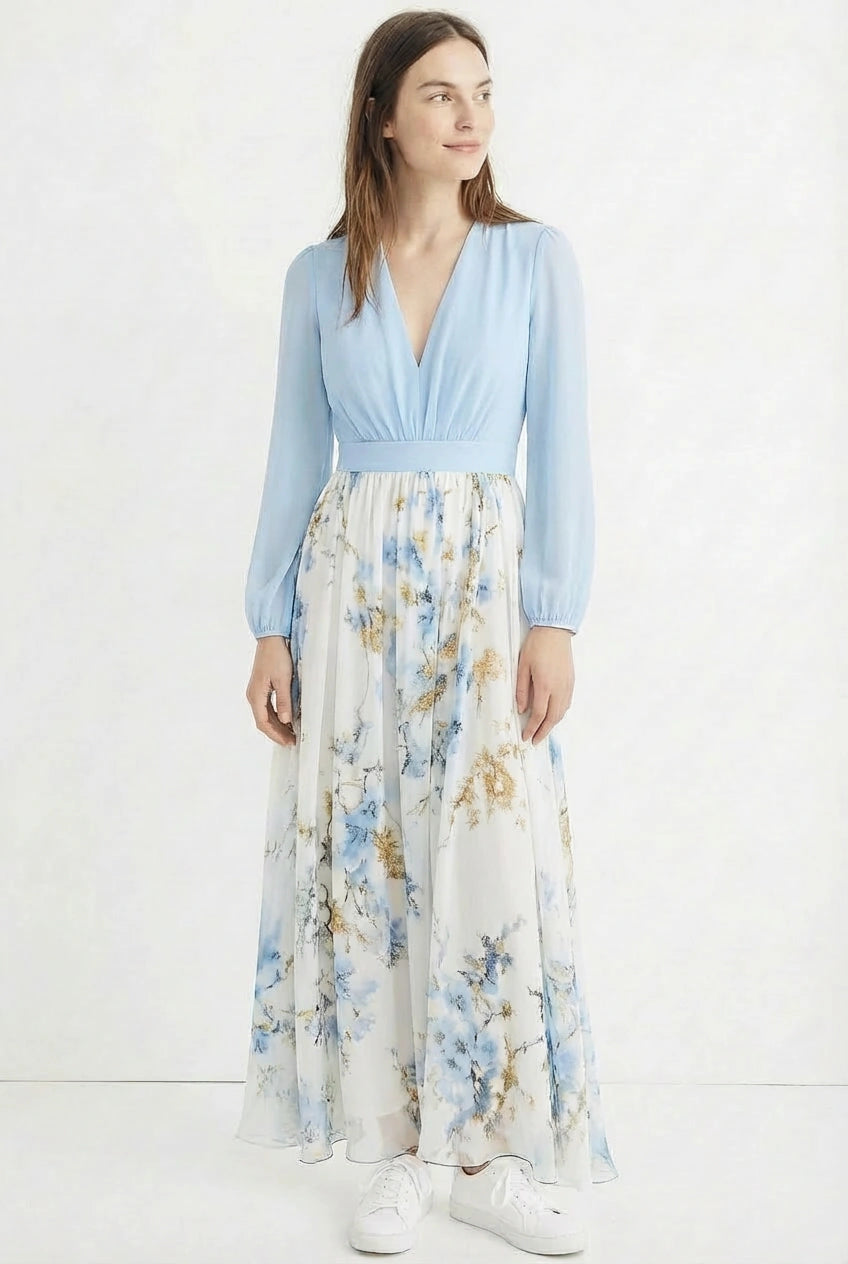 Elise V-Neck Maxi Dress