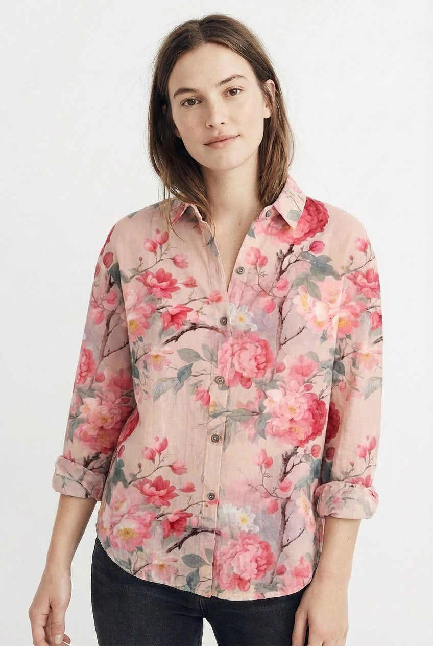 Isla Classic Buttoned Floral Print Shirt