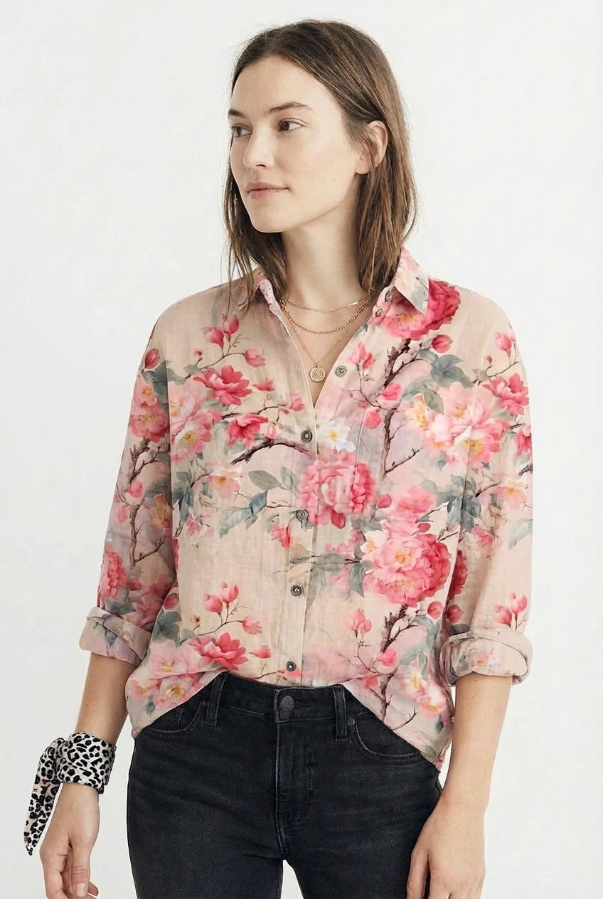 Isla Classic Buttoned Floral Print Shirt