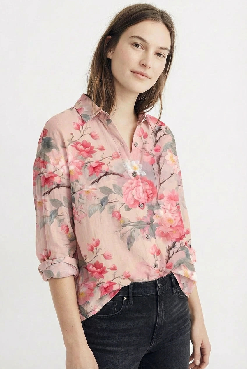 Isla Classic Buttoned Floral Print Shirt